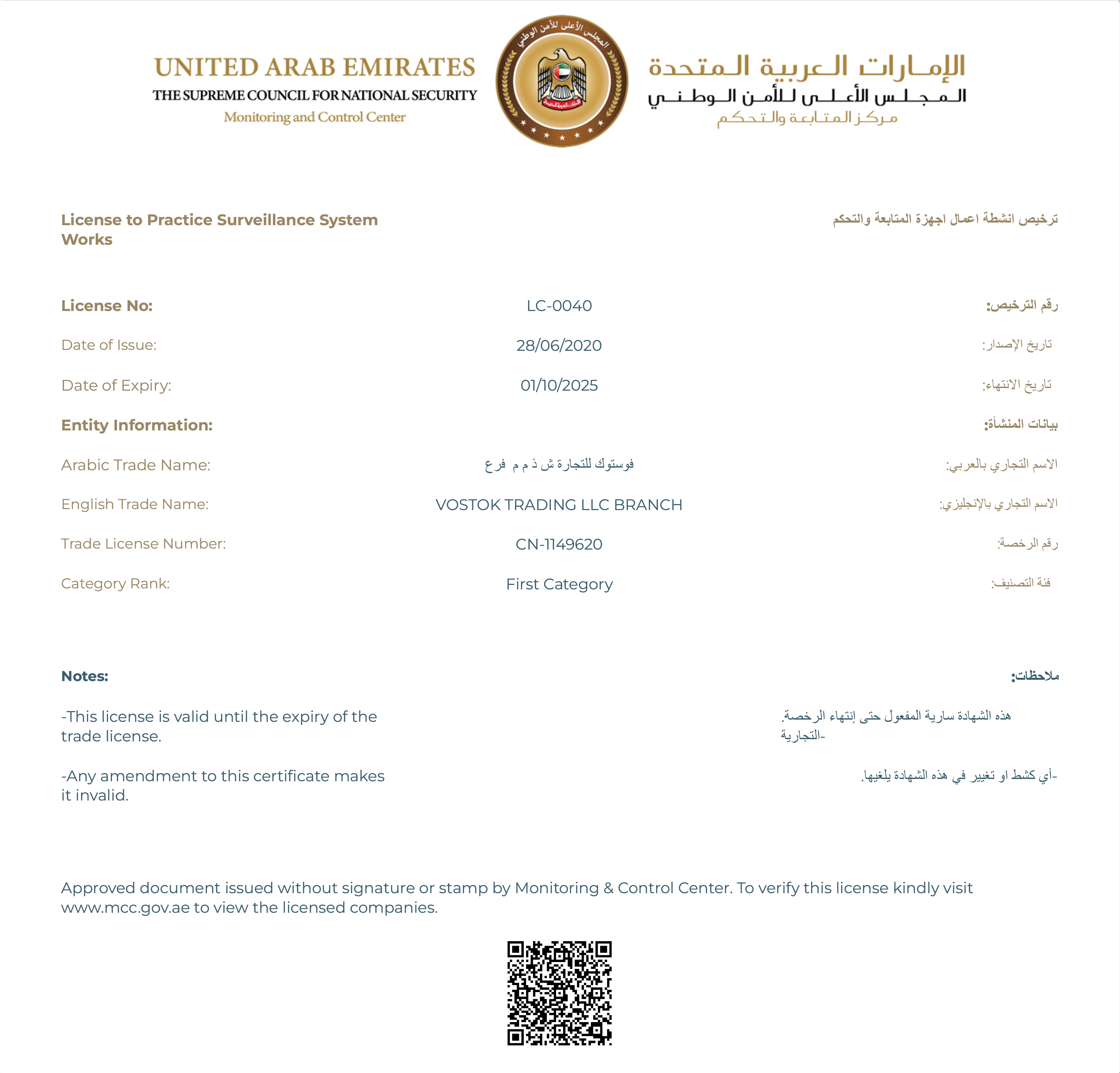 certification