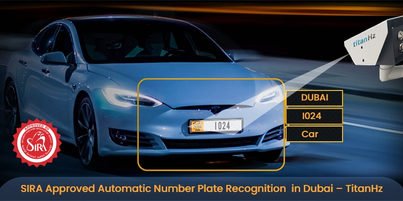 Automatic Number Plate Recognition (ANPR) system capturing license plate in real-time at Dubai checkpoint