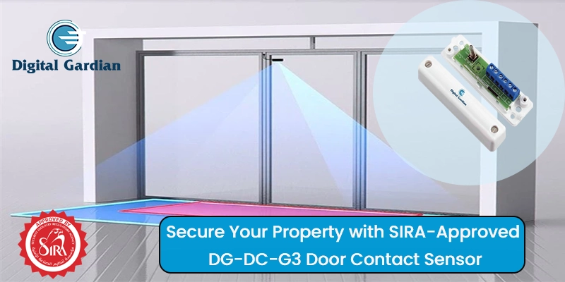SIRA Approved DG-DC-G3 door contact sensor by Vostok Trading LLC for advanced home and commercial security in Dubai
