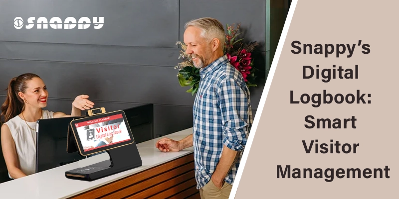 digital visitor logbook system at reception using Snappy smart visitor management software