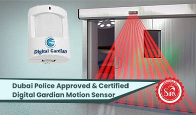 Dubai Police certified Digital Gardian motion sensor for smart security.