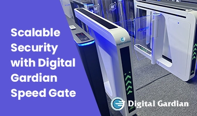 Digital Gardian Speed Gate System – secure, scalable access control with biometric integration, real-time monitoring and compliance for high-traffic areas like offices and data centers