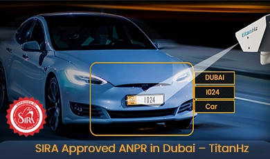 Automatic Number Plate Recognition (ANPR) system capturing license plate in real-time at Dubai checkpoint