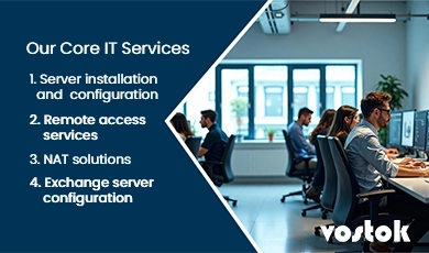 Professional IT services provider in Dubai - Vostok Trading LLC, SIRA-authorized for secure ICT solutions.