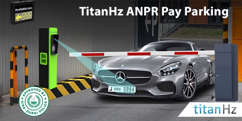 titanhz dubai police-certified anpr camera for pay parking management, automatic vehicle entry and security enforcement